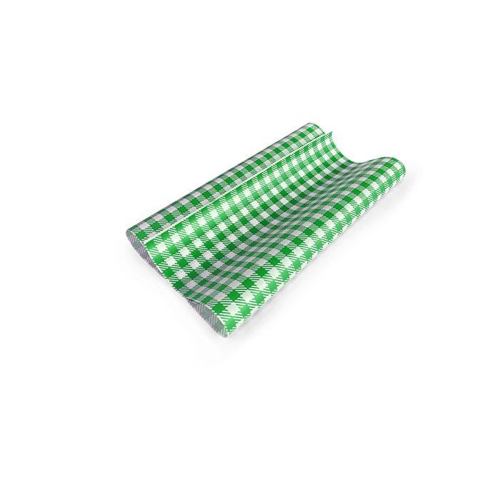 Greaseproof Paper Gingham Green 190x300mm - 200 Sheets/Ream