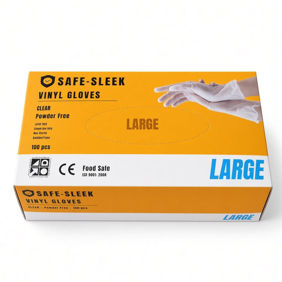 Large Vinyl Gloves Powder Free Box Of 1000