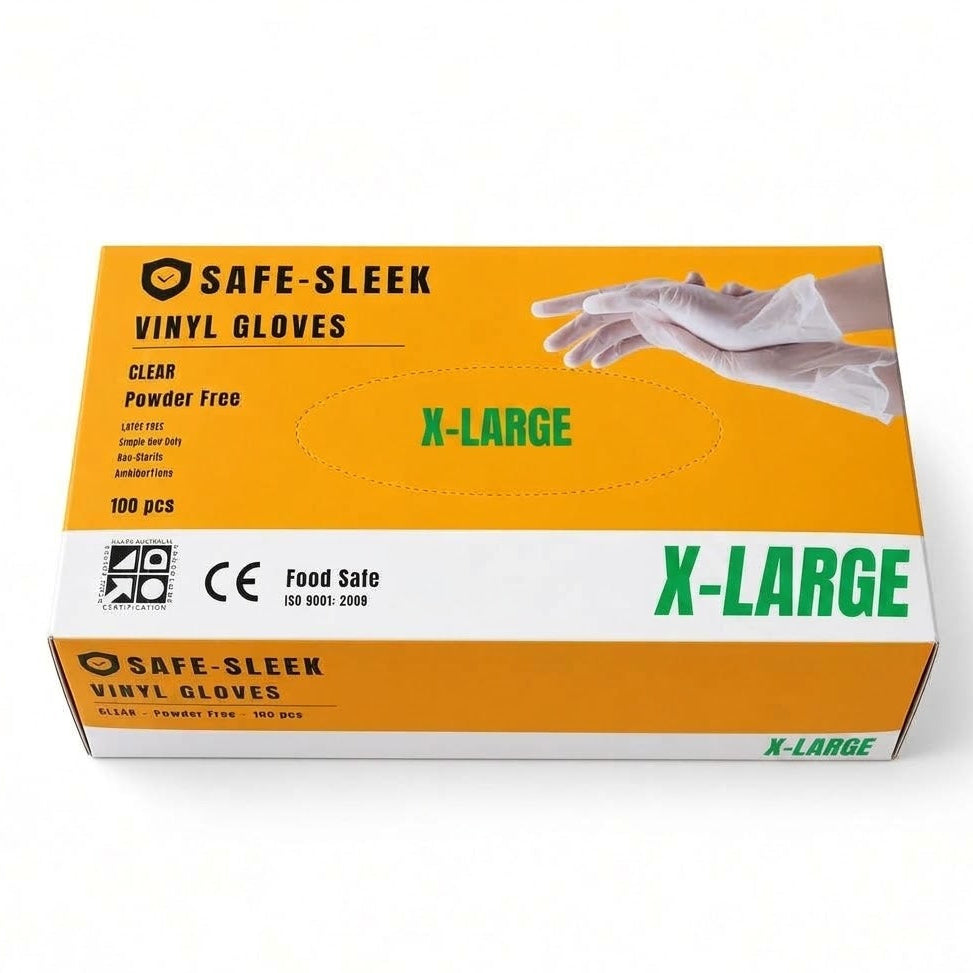 Extra Large Vinyl Powder Free Clear Gloves Box Of 1000