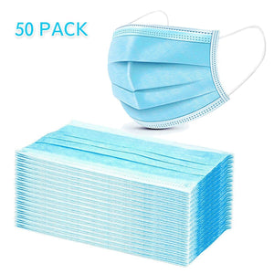 Disposable Face Mask 3 Ply Dust Filter Masks  3 Layer  50 pcs