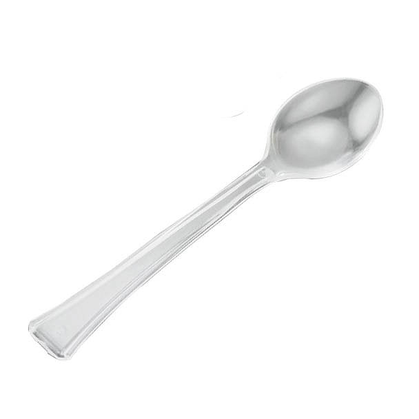 Reusable Plastic Clear Mini Spoons Pack of 40