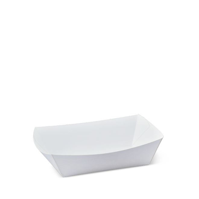 #2 Small Food Tray White 1000/CTN