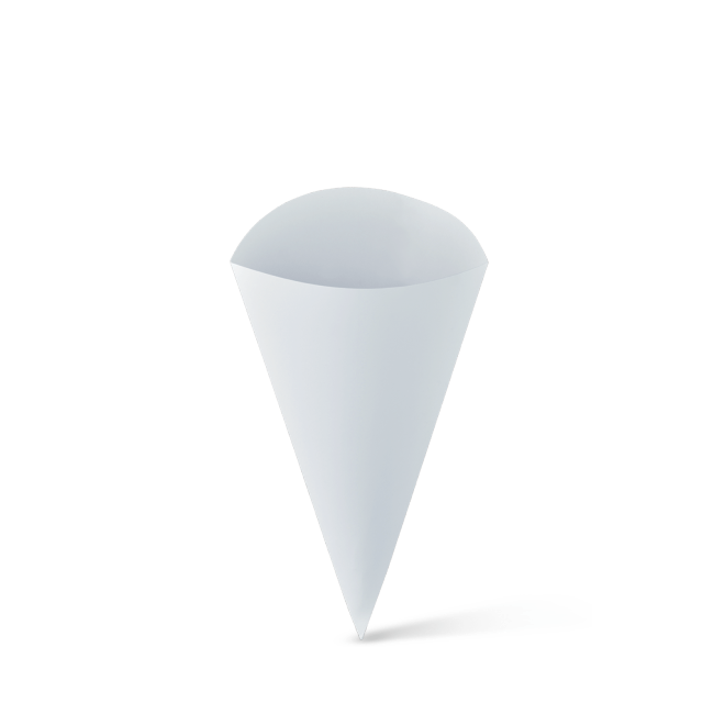 SMALL FOOD CONE WHITE