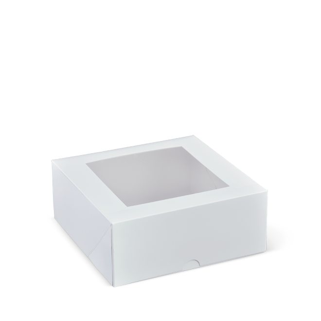 7 INCH SQUARE PATISSERIE BOX WITH WINDOW CTN/200