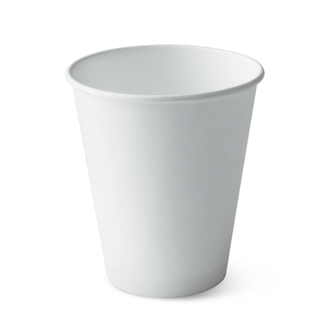 Detpak White Single Wall Coffee Cups 390ml / 12oz (90mm)