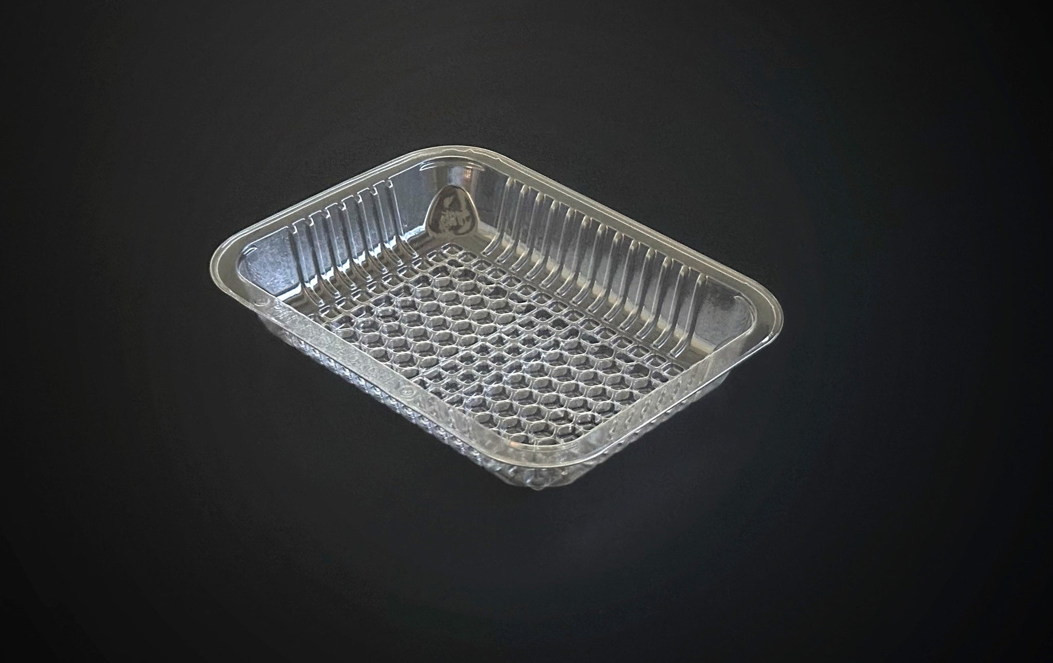 7x5 Open Cell Rim Rolled Meat Tray – Clear PET (80% RPET)