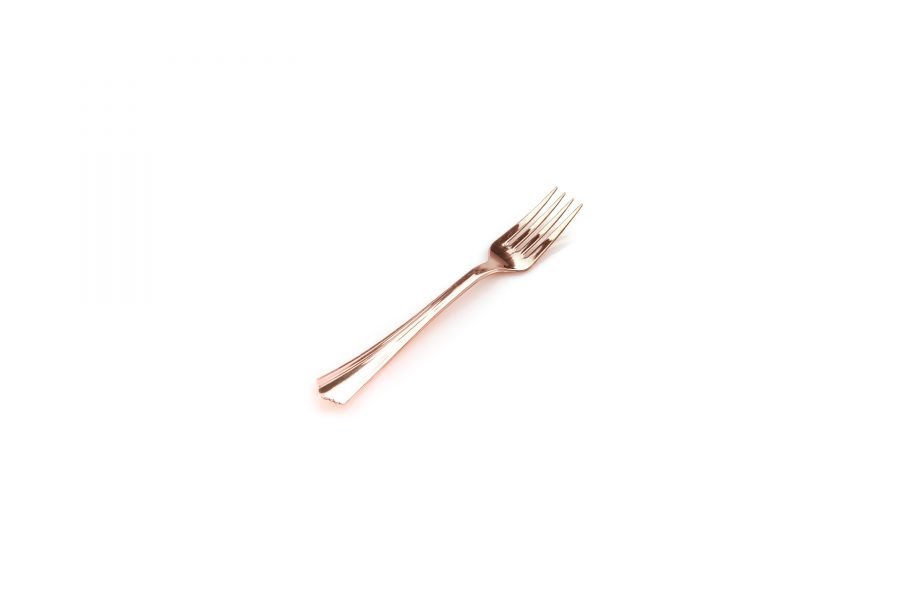 Shiny Heavy Duty Plastic Rose Gold Forks