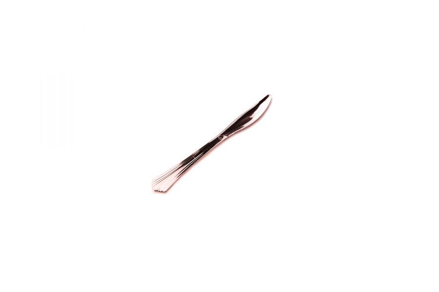 Shiny Heavy Duty Plastic Rose Gold Knifes