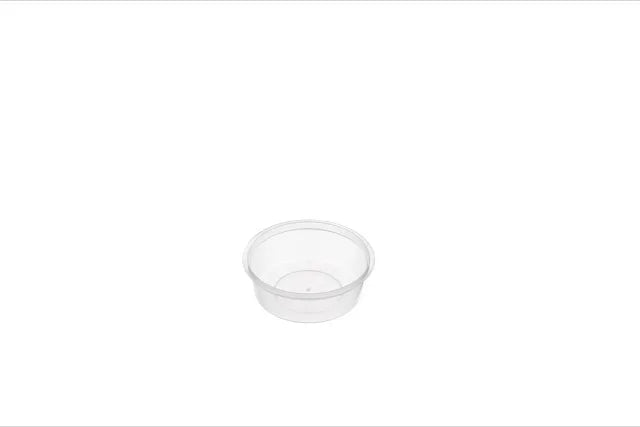50ml Round Plastic Takeaway Containers Natural GENFAC