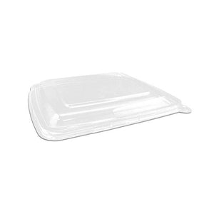 PET Lid Square Takeaway Tray 9" No Compartment 200pc/ctn