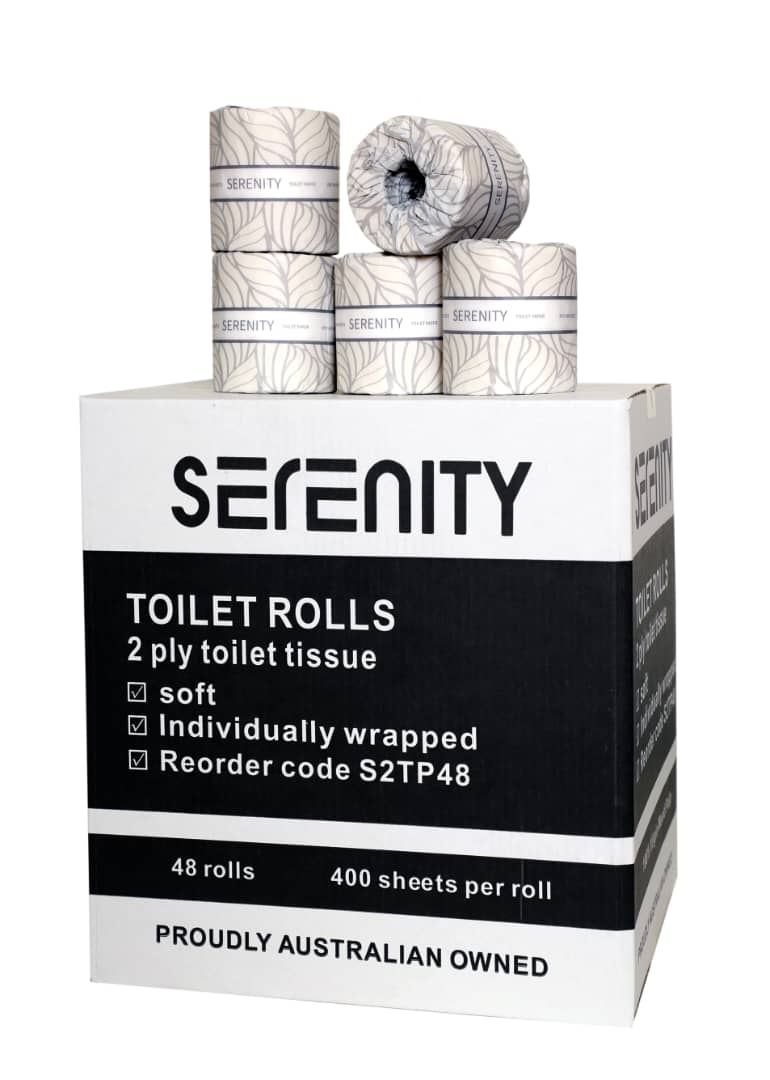 Toilet Paper Rolls 2-ply 400 Sheets - 48 Rolls | Individually Wrapped | Hygienic and Economical