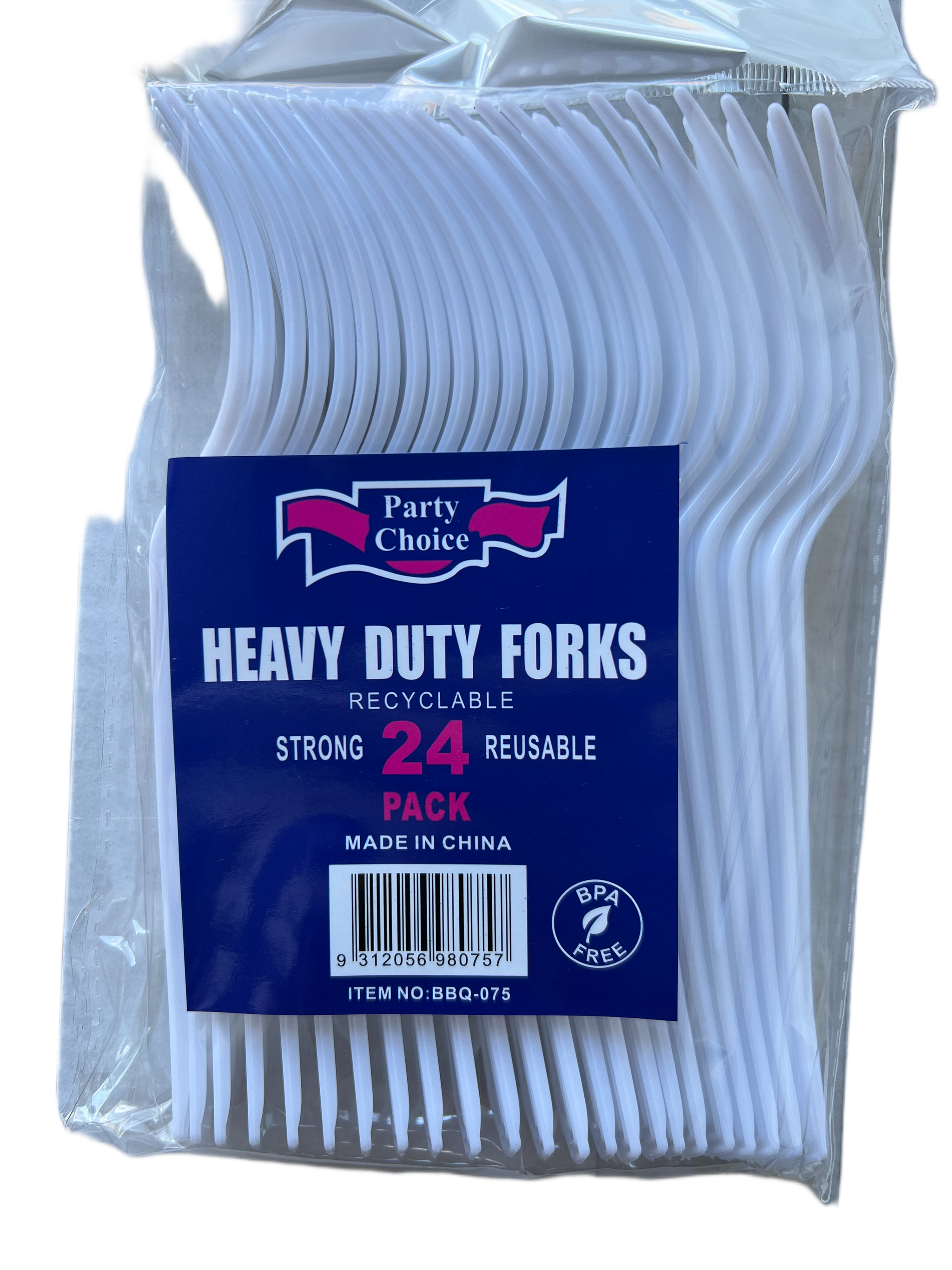 Reusable White Plastic Forks