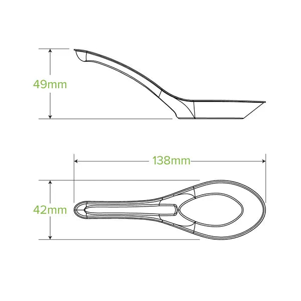 14cm Plant Fibre Chinese Soup Spoon