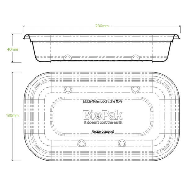 750ml White Plant Fibre Takeaway Base (500)