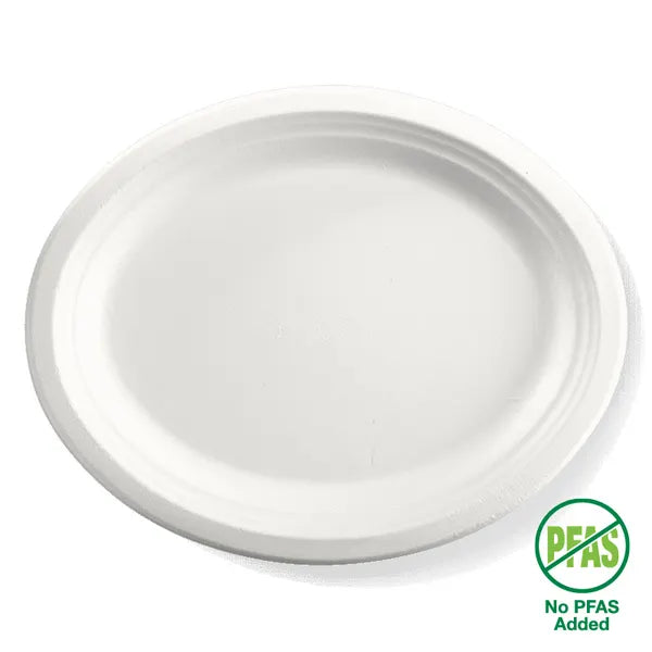 BioPak Oval Plate 32cm x 25cm / 12.5Inch x 10Inch