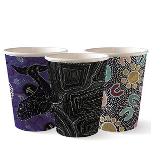 390ml / 12oz (90mm) Indigenous Art Double Wall BioCup - Packware