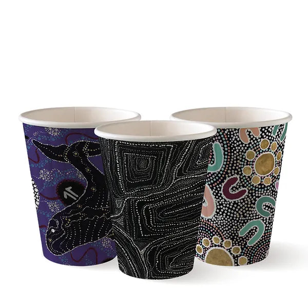255ml / 8oz (80mm) Indigenous Art Double Wall BioCup (1000)