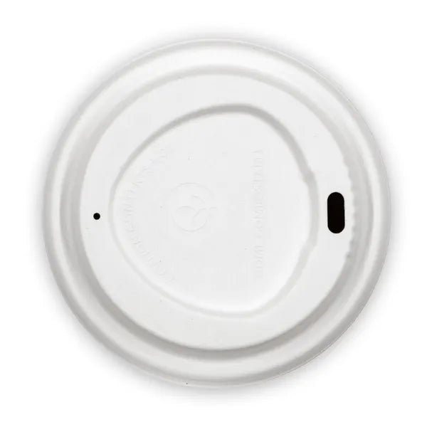 90mm Large White Plant Fibre BioCup Lid (1000)
