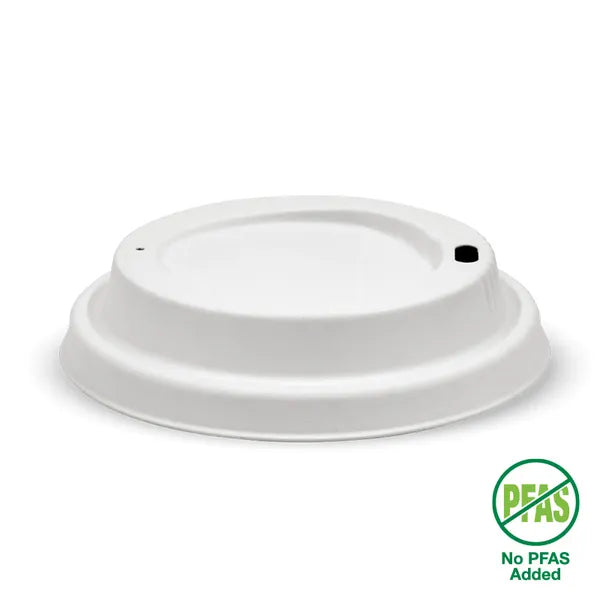 90mm Large White Plant Fibre BioCup Lid (1000)