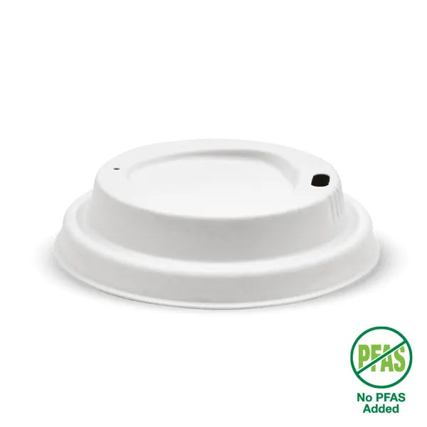 80mm Small White Plant Fibre BioCup Lid (1000)