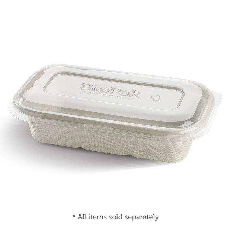 BioPak 1000ml Takeaway Base White 230mm x 130mm x 55mm - Packware
