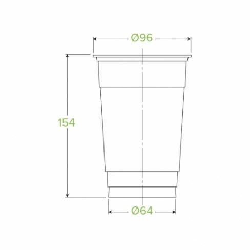 BioPak Clear Cup 700ml Box Of 1000 - Packware