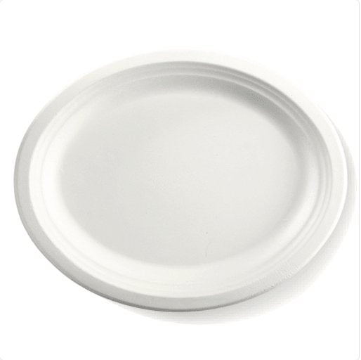 BioPak Oval Plate 32cm x 25cm / 12.5Inch x 10Inch - Packware