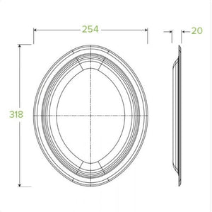 BioPak Oval Plate 32cm x 25cm / 12.5Inch x 10Inch - Packware