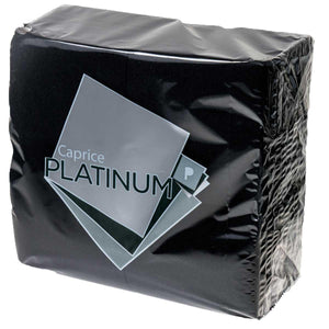 Black 2ply Dinner Napkin - 1/8 GT fold - Packware
