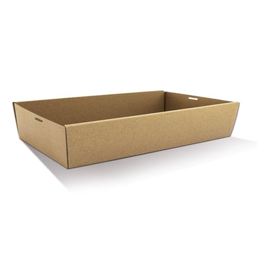 Brown Disposable Catering Trays, 560x255x80mm, 50 - Count Pack - Packware