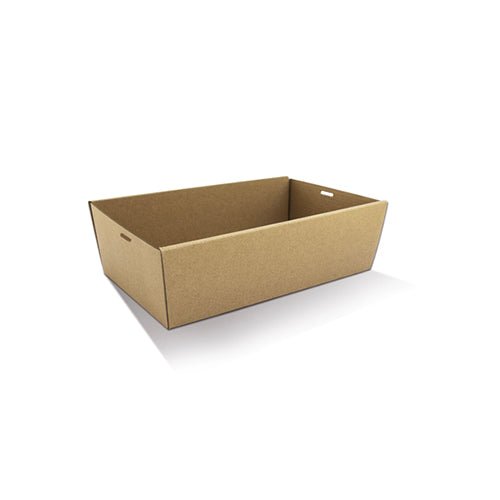 BrownServe Medium Catering Tray - 80mm Height - Pack of 50 - Packware