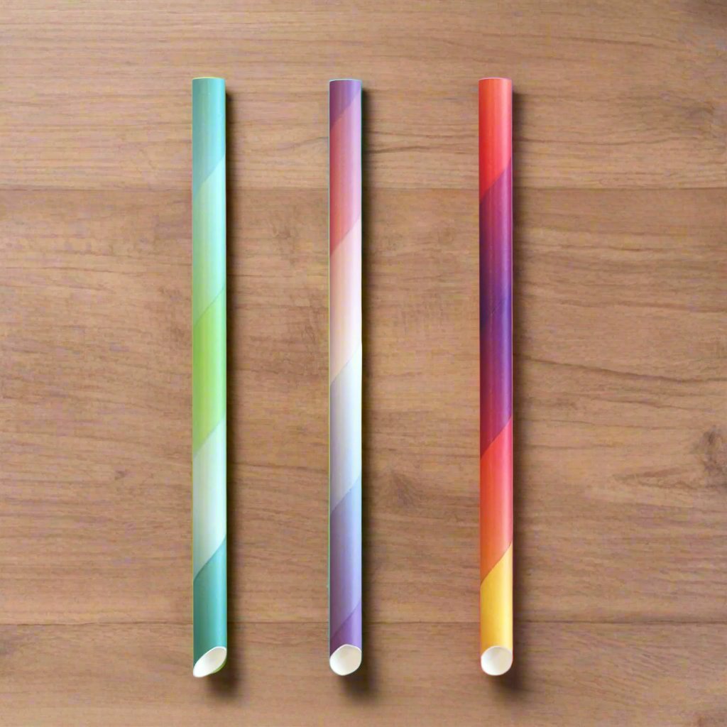 Bubble Tea Paper Straws - Mixed Colour - 1000 per Carton (10x100 Inner Packets) - FSC MIX 70% Certified - Packware