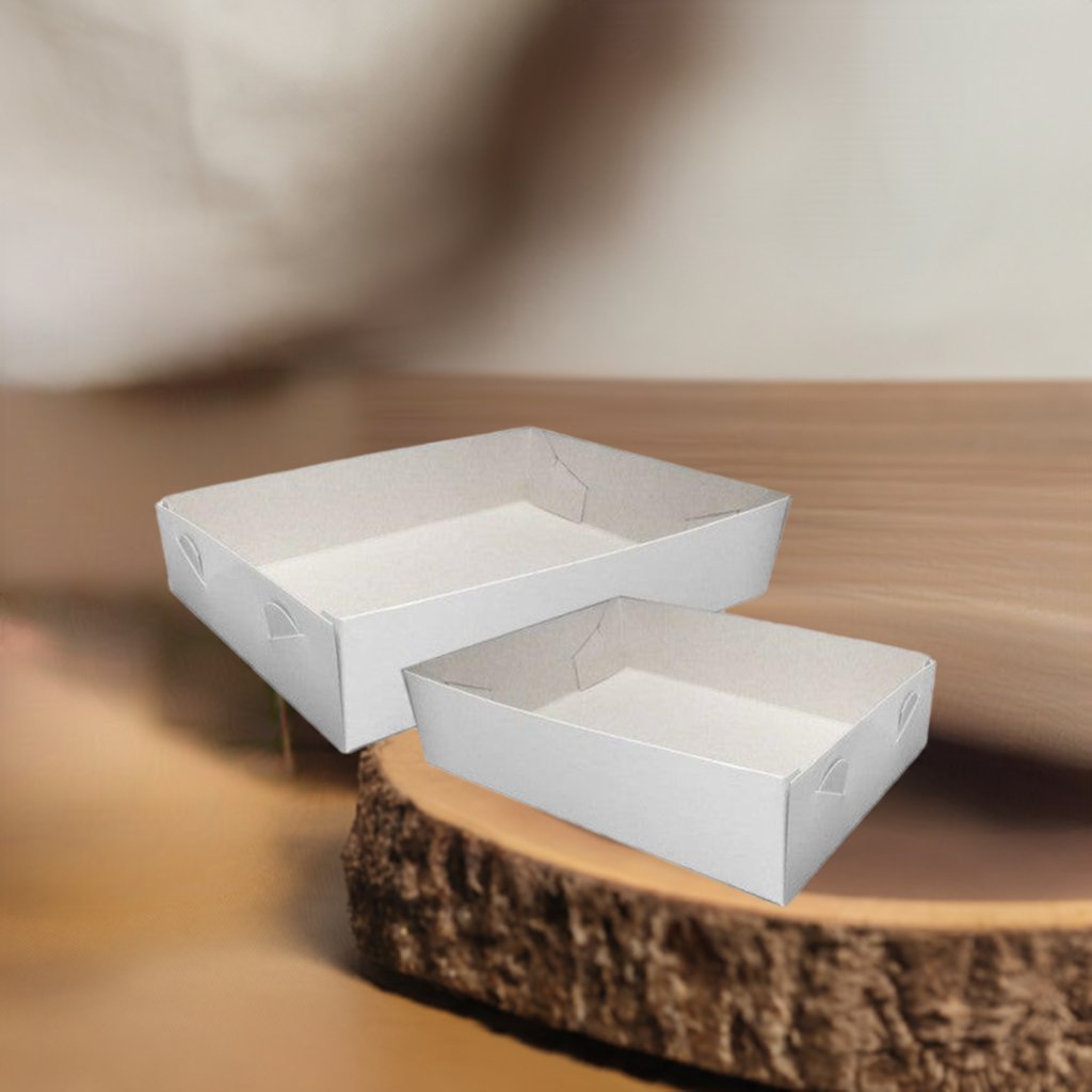 Cake Trays #23 White - 230x150x45mm, Pack of 500 - Packware