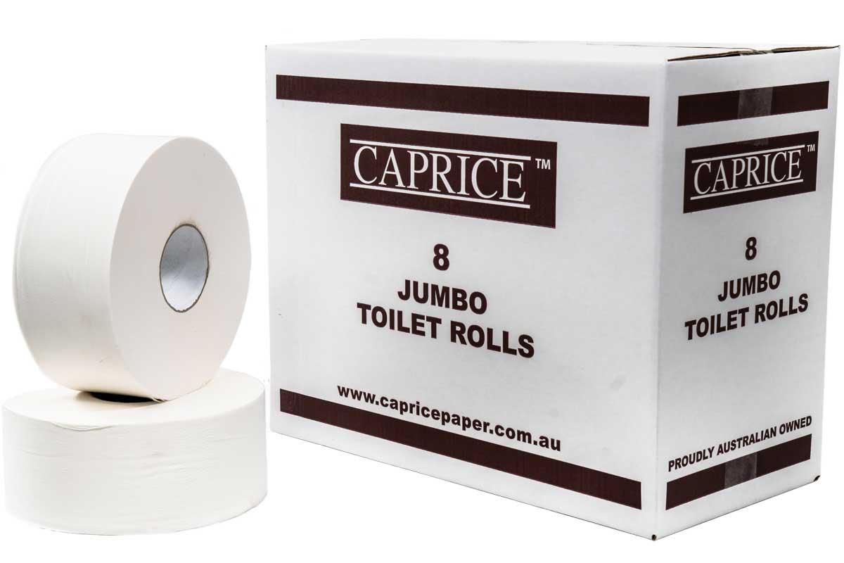 Caprice Jumbo Toilet Paper Rolls 2ply 300metre BOX 300CW - Packware