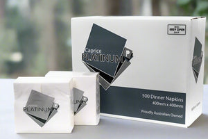Caprice Platinum Dinner Napkins White - Packware