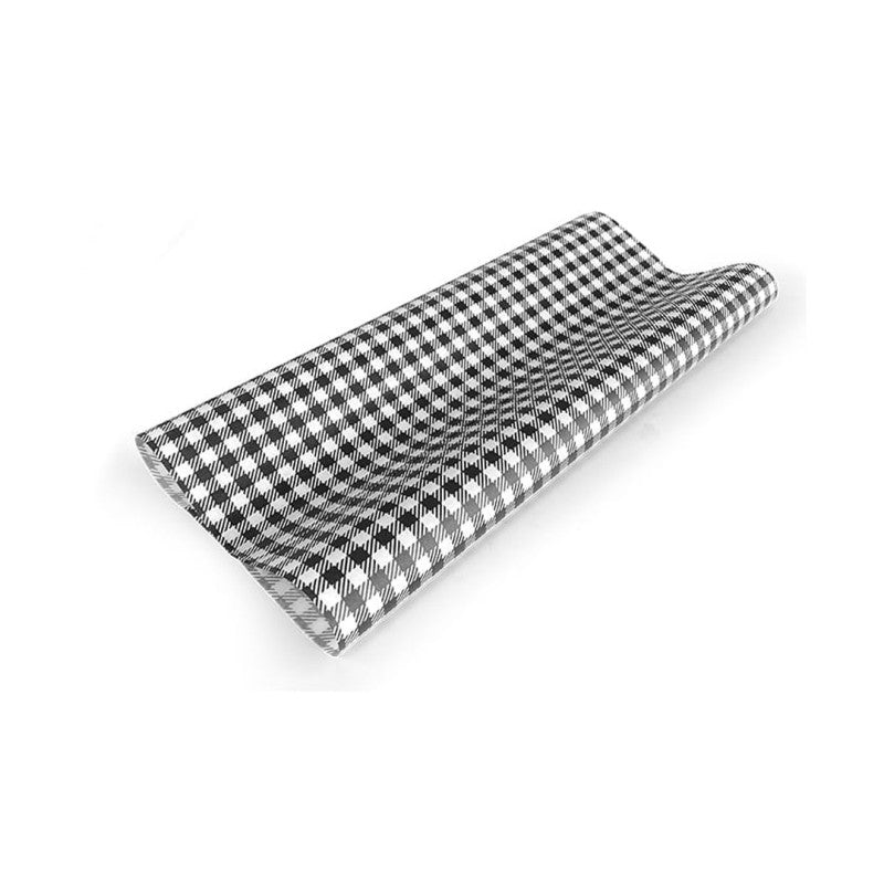 Black Gingham Greaseproof Paper Large 400 X 330mm - 800 Sheets
