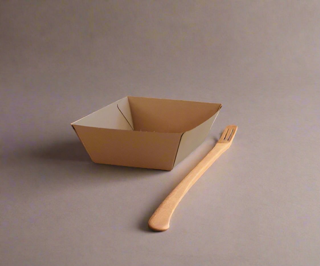 Corrugated Kraft Tray Small (BBT1) - 130 x 91 x 50 - Packware