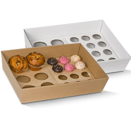 Cupcake Insert To Fit Small Tray - 12 Holes 50pc/PK - Packware
