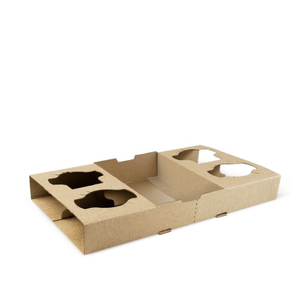 DETPAK 4 Cup Coffee Trays - Packware