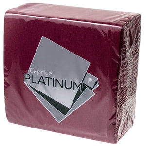 Dinner Napkins Platinum Burgundy 400 x 400 mm - Packware
