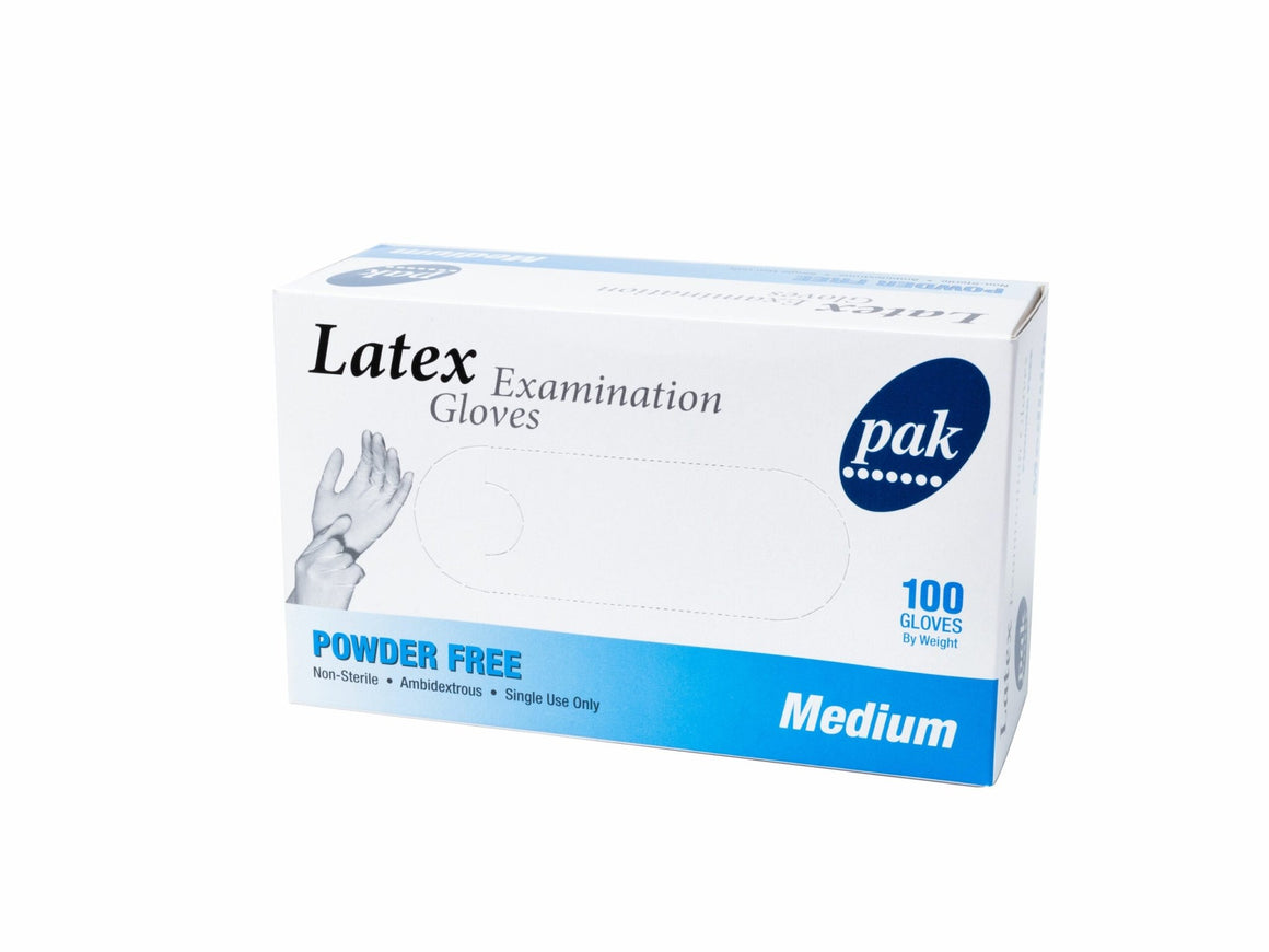 Disposable Latex Gloves - Medium (Powder - Free) | Qty - 1000 (10x100) | Packware TPA Approved - Packware