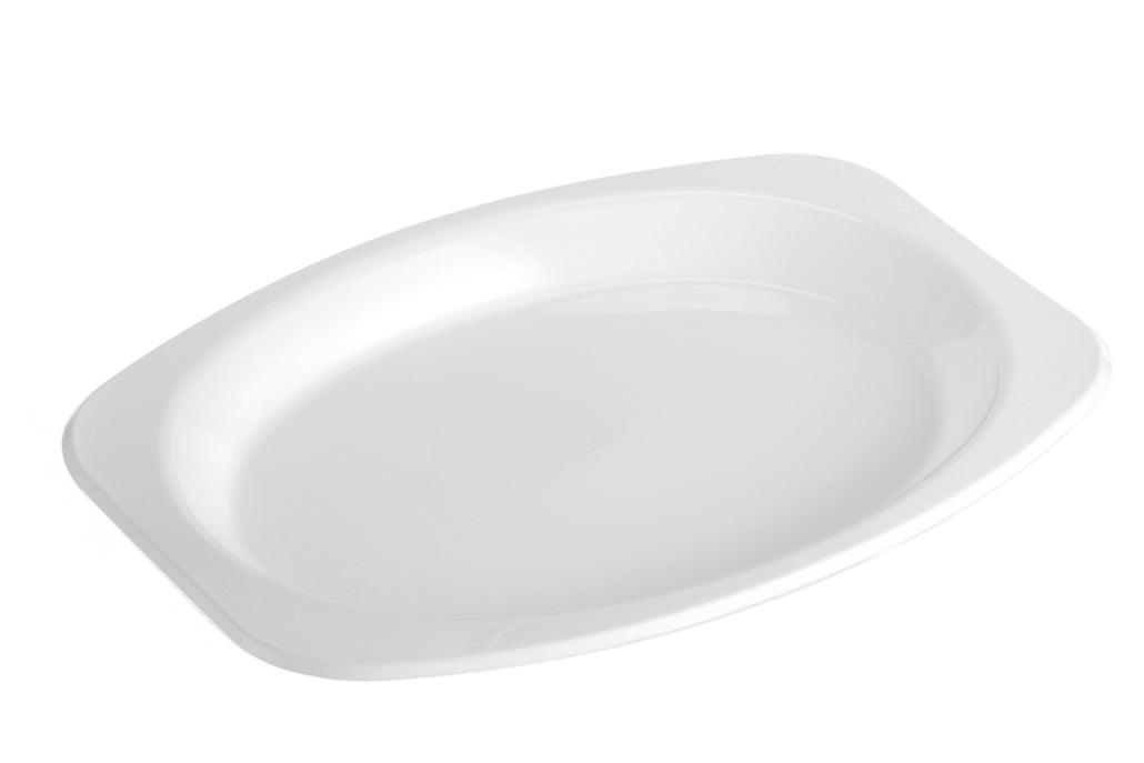 Extra Large Oval Heavy Duty Disposable Plate White 245mmx330mm - Packware