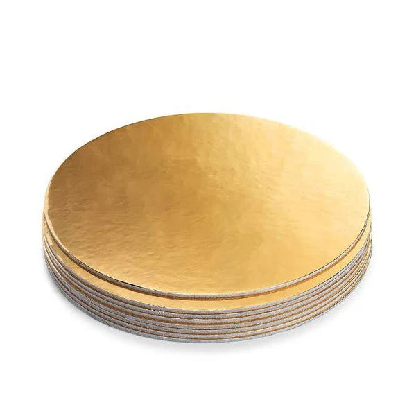 10" Round Gold Cake Boards – Pack of 50