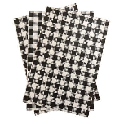 Greaseproof Paper Gingham Black 190x300mm - 200 Sheets/Ream - Packware
