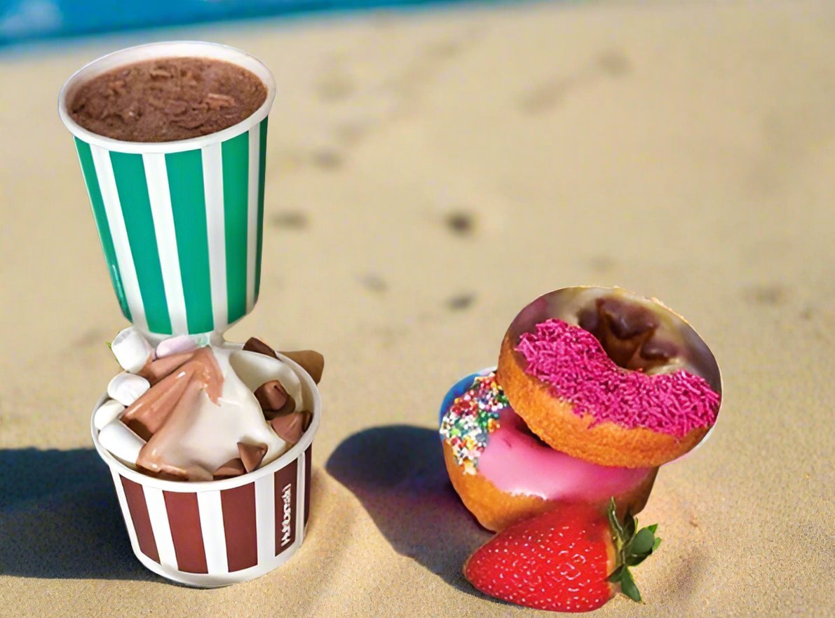 Ice Cream Cups Candy Striped Cold 8oz/237ml Box Of 1000 - Packware