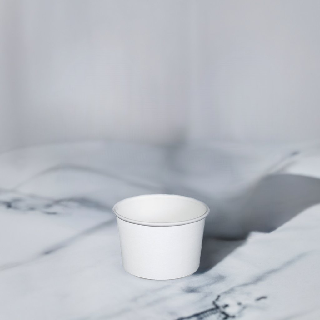 Ice Cream Cups | Poly - Lined Bowls - 3oz/ 88.7ml White - Packware