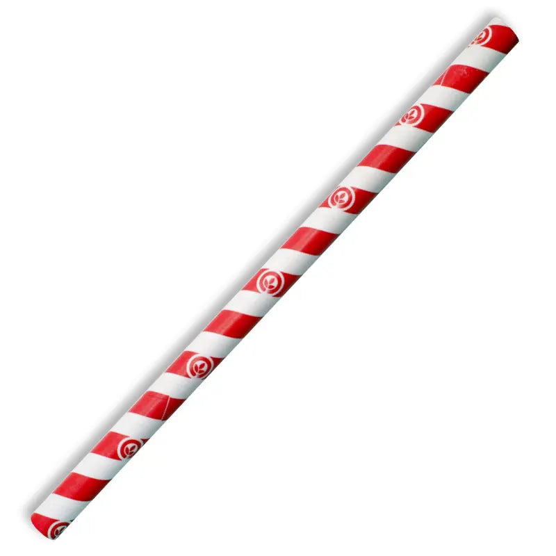 10mm Jumbo Red Stripe BioStraw