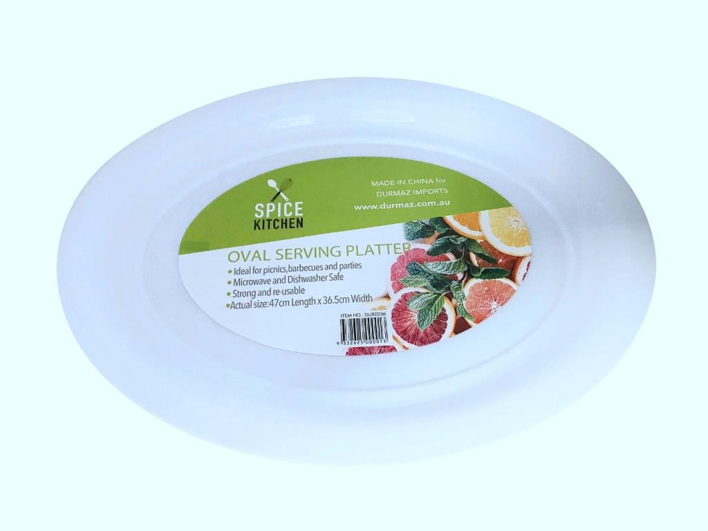 Large Oval Platter White Packware - Main Image