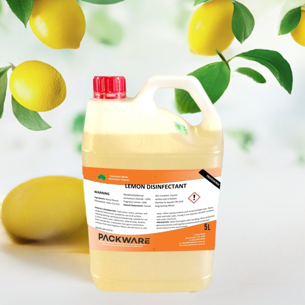 Lemon Disinfectant 5 Litre - Packware