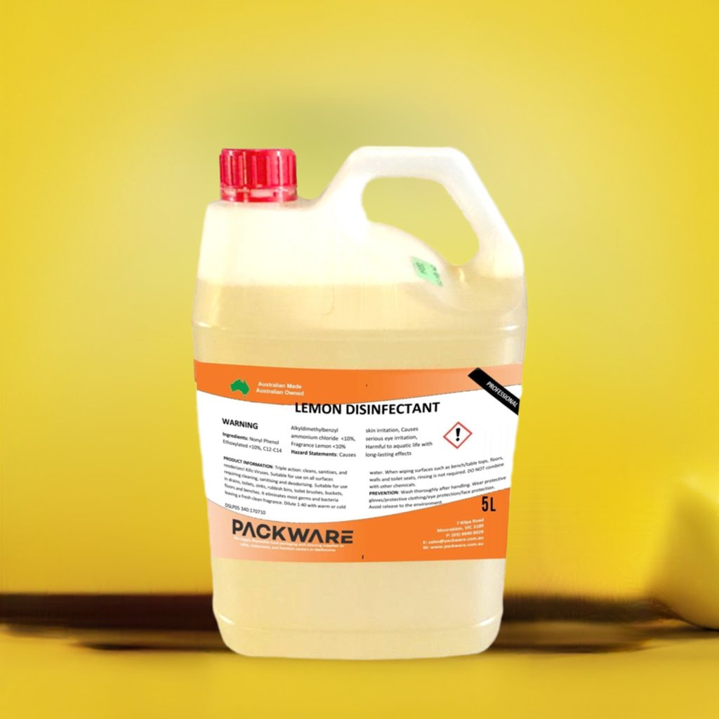 Lemon Disinfectant 5 Litre - Packware